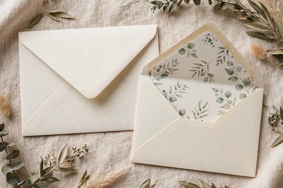 Inner and outer wedding envelopes