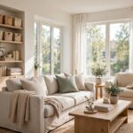 Bright organized home interior with natural light