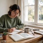 How to Be More Productive: A Calmer Way to Get Things Done Calm focused workspace illustrating how to be more productive at home