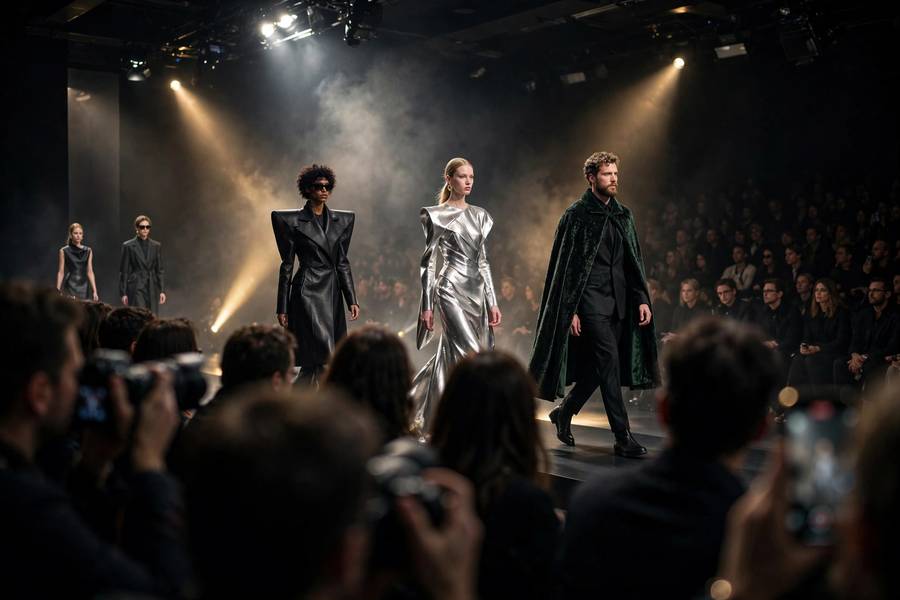 Runway models at a fashion show representing the goal of how to become a model