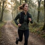 How to Breathe When Running: Rhythmic Breathing Made Simple Runner practicing rhythmic breathing technique while running on a trail
