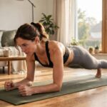 How to Build Core Strength: Beyond Crunches Woman holding a plank while learning how to build core strength
