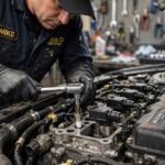 How to Change Spark Plugs: A Mechanic's Complete Guide Mechanic removing a spark plug, the key step in how to change spark plugs
