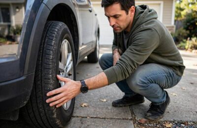 DIY tire tread check for how to check wheel alignment at home