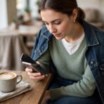 Person clearing browser cache on an iPhone for faster browsing