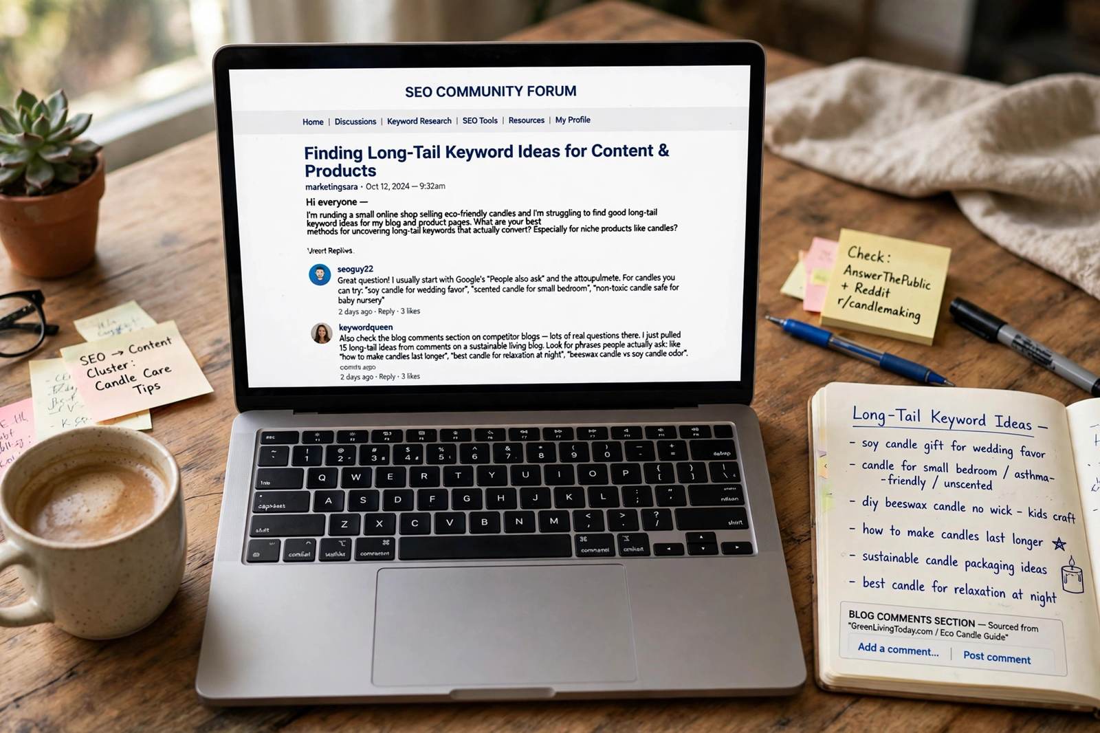 Finding long-tail keyword ideas in blog comments and forums