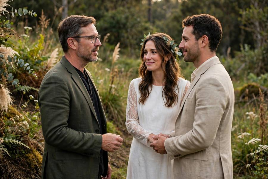 Intimate elopement ceremony