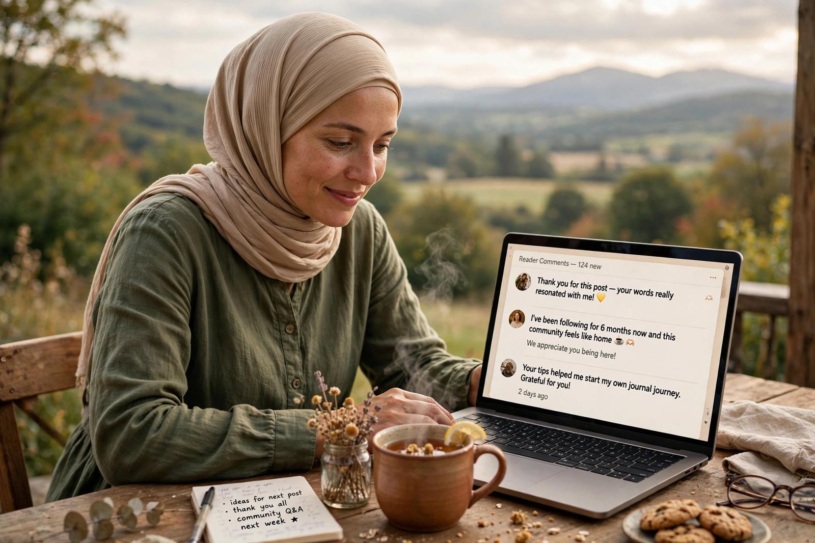 Blogger building a loyal reader community around a blog