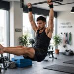How to Get Six Pack Abs: The Honest Truth Athlete doing hanging leg raises while working on how to get six pack abs
