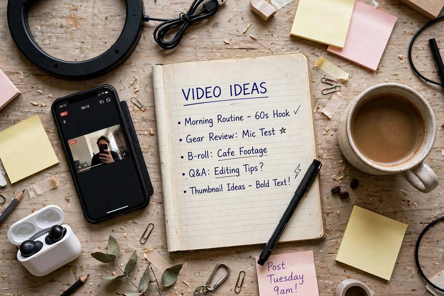 Content planning setup for how to grow on TikTok