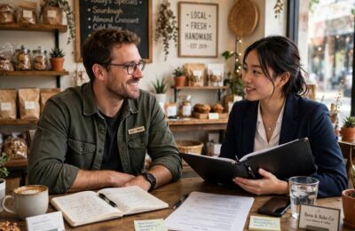 Interviewing a candidate, the key step in how to hire first employee small business