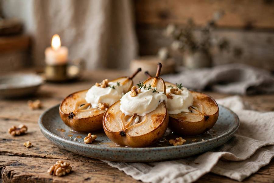 Simple homemade dessert served at a low-stress dinner party