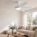 How to Install a Ceiling Fan: A Step-by-Step Guide for DIYers New ceiling fan installed in a bright living room