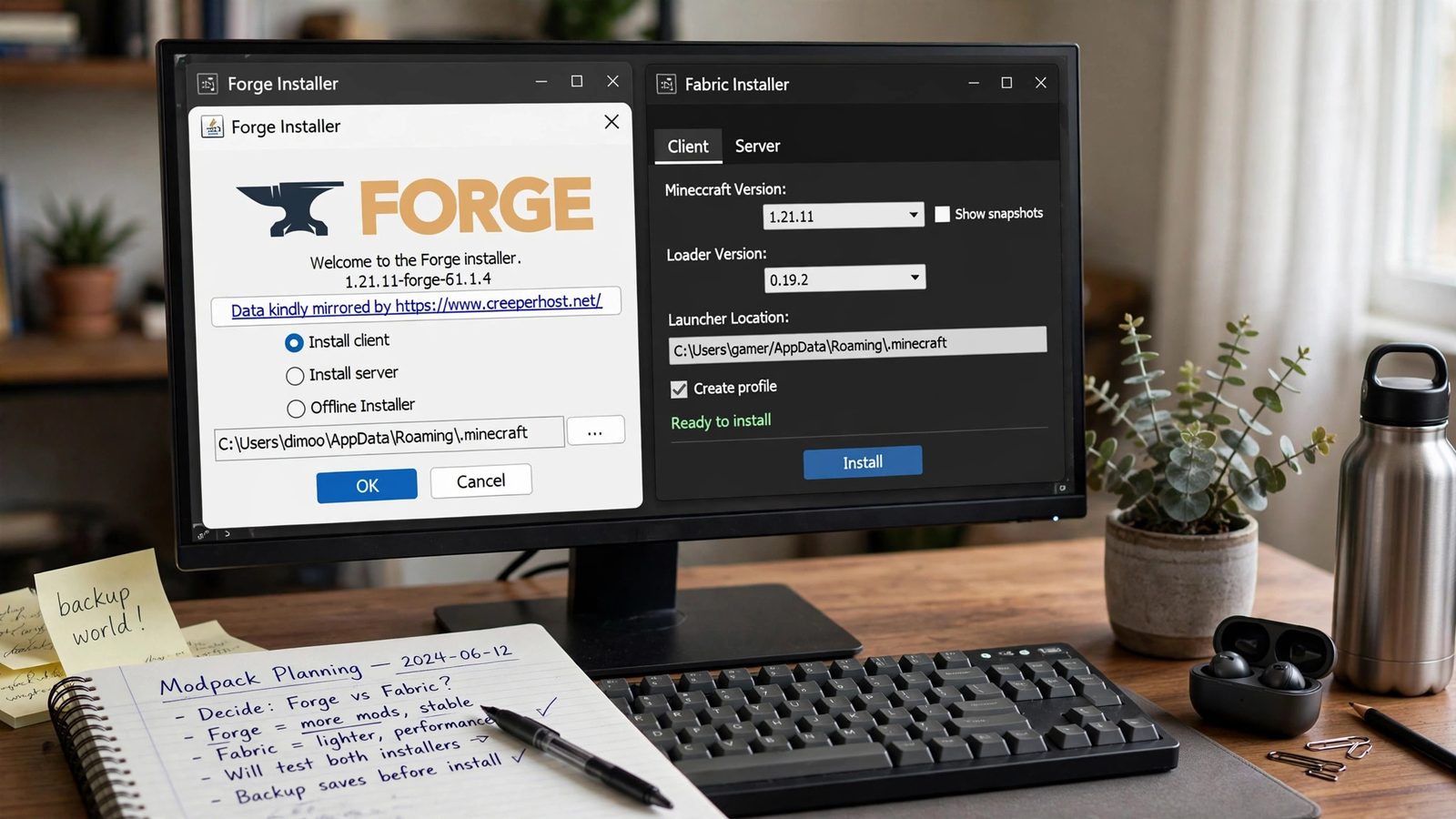 Choosing between Forge and Fabric mod loaders for Minecraft