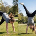 How to Learn a Cartwheel: A Step-by-Step Progression That Works Woman demonstrating how to learn a cartwheel with proper form on grass
