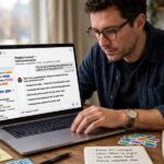 How to Manage Long Context in ChatGPT: Keep Conversations Sharp A person organizing a long ChatGPT conversation with folders on a laptop