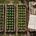 How to Plan a Small Garden: Big Harvests, Tiny Space Small backyard garden with vertical trellises of beans and cucumbers maximizing a narrow space