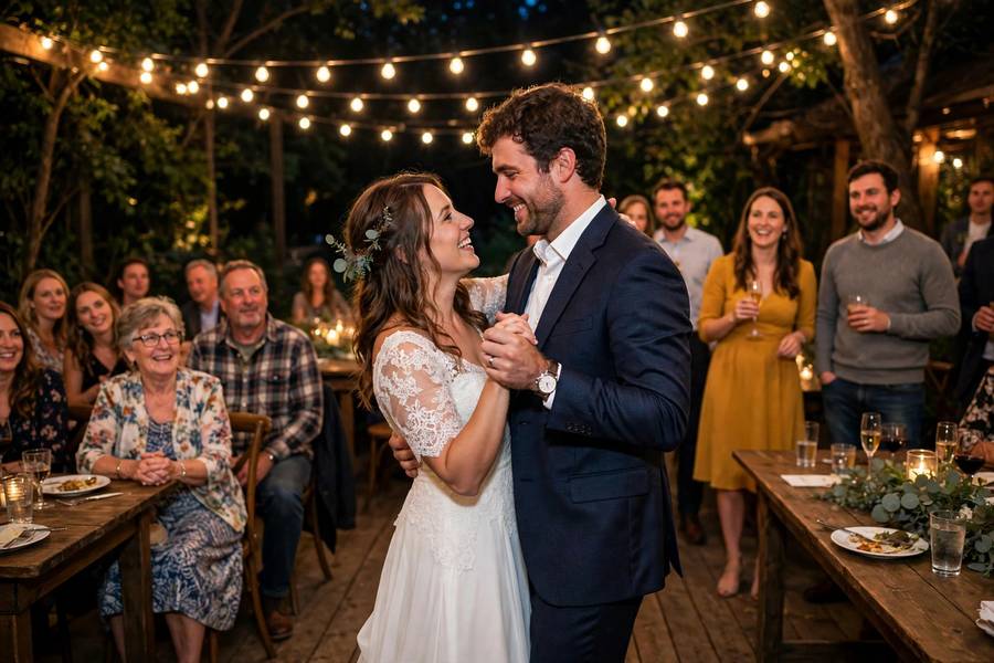 The first dance — careful planning through every step leads to moments like this