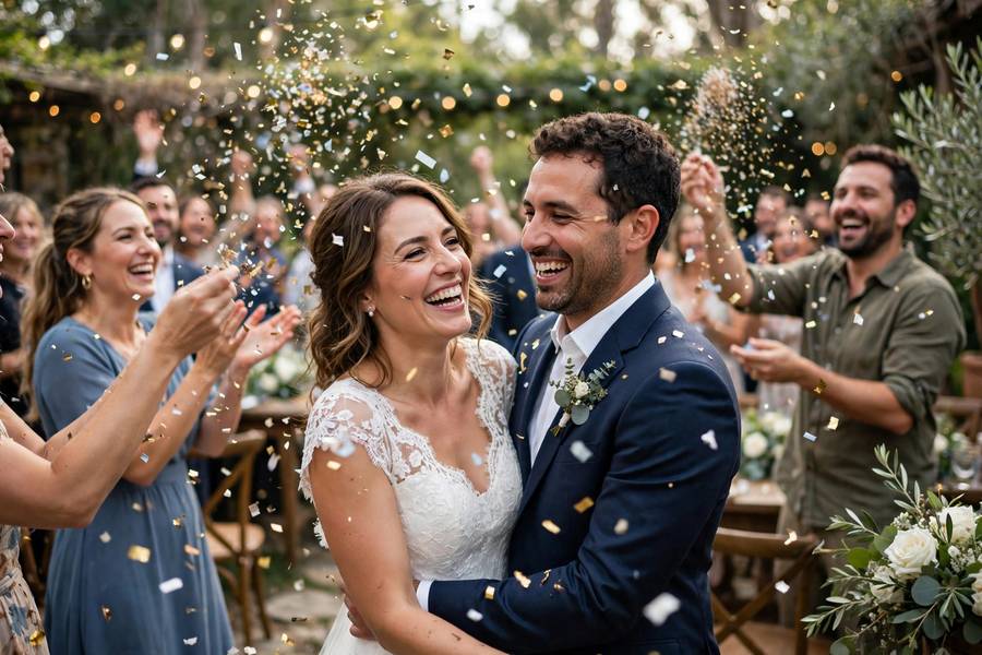 Wedding day celebration