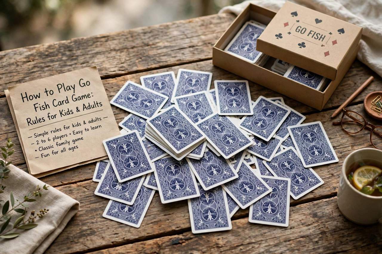 Playing cards spread face down in a pile on a wooden table