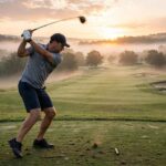 How to Play Golf: A Beginner's Guide to Rules, Scoring, and Etiquette A golfer mid-swing on the tee box at sunrise