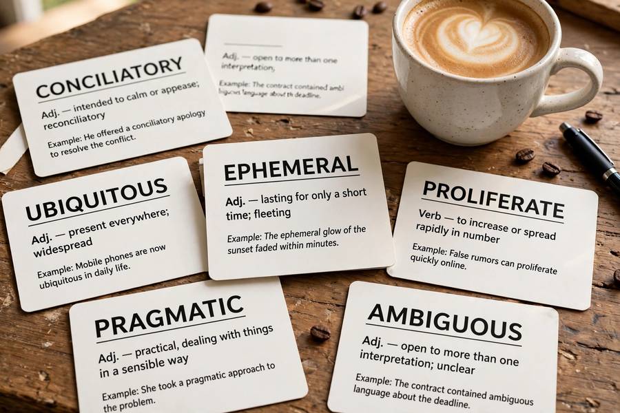 GRE vocabulary flashcards for verbal reasoning preparation