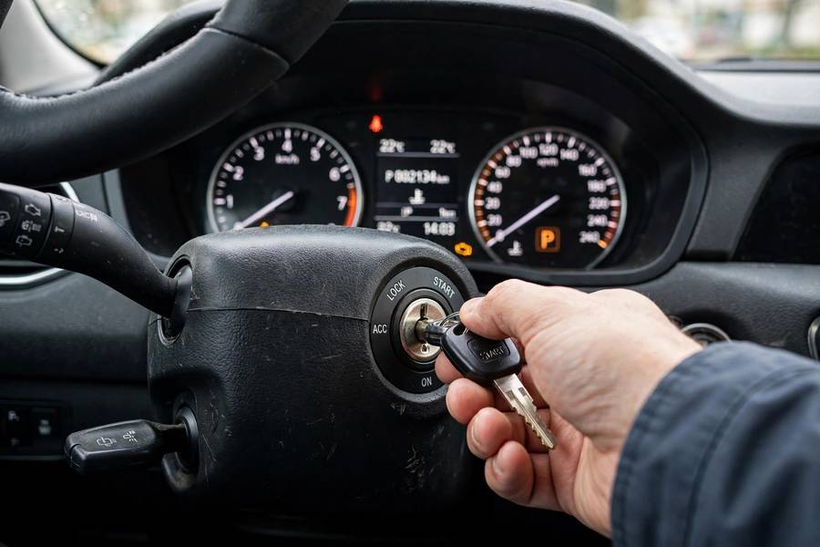 Turning the key in the ignition, a step in how to program a key fob with onboard procedures