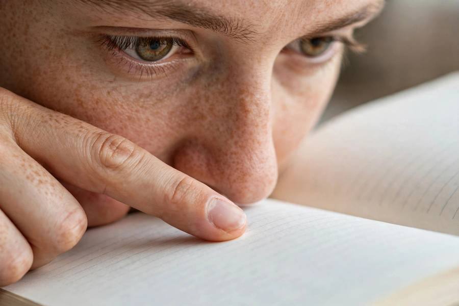 Using a finger as a pacer while reading