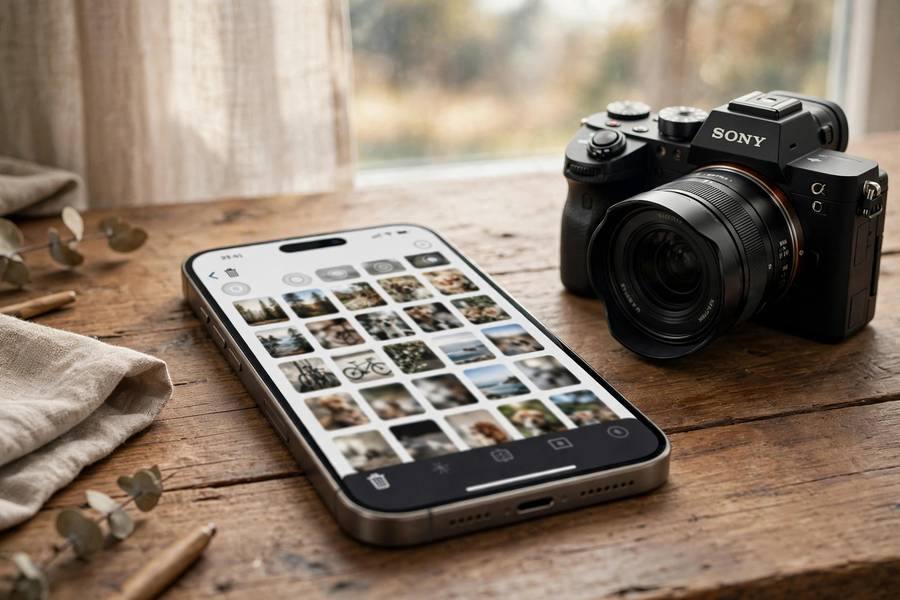 Browsing iCloud Photos on a laptop web browser