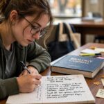 Writing a recall summary from memory with book closed