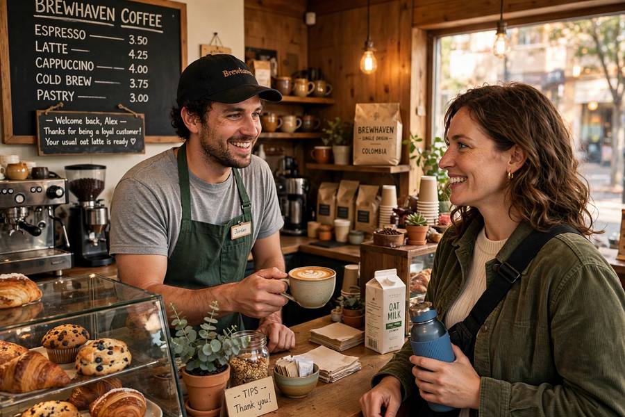 Welcoming a regular by name, the heart of how to retain customers small business
