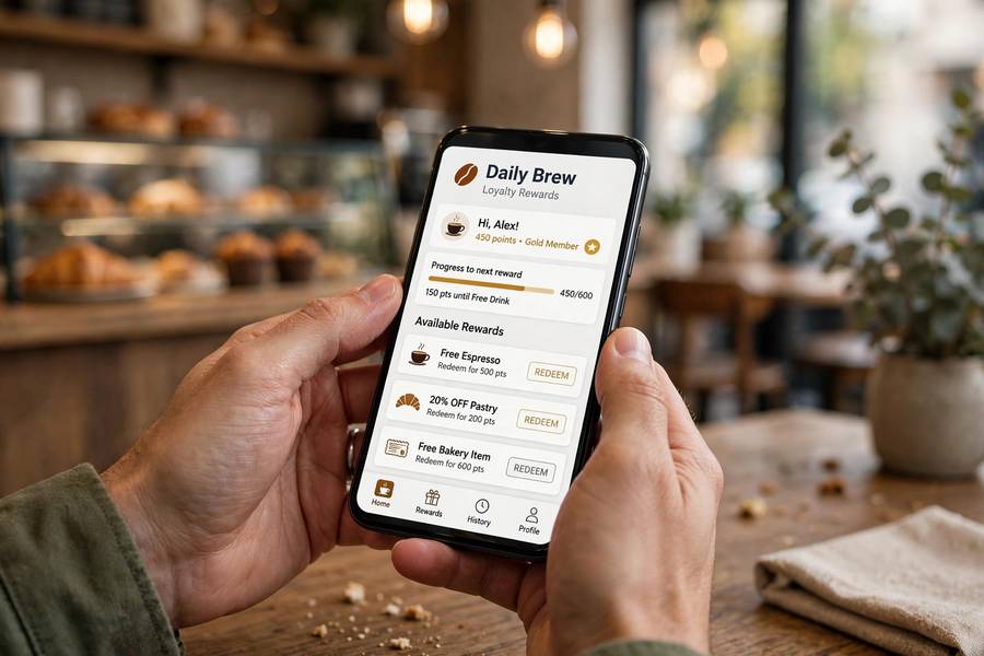Loyalty program on a phone, a system for how to retain customers small business