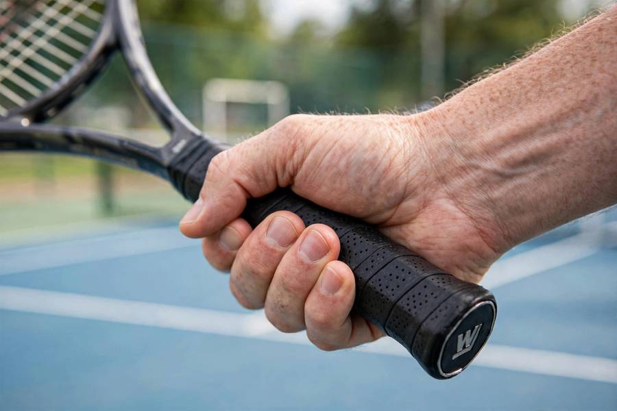 Continental grip technique for learning how to serve a tennis ball