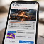 How to Spot Fake News Images Before You Share Them Close-up of a smartphone screen showing a suspicious dramatic news photo being analyzed