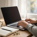 How to Start a Blog: The No-Fluff Guide to Launching in 2026 Person writing a new post while learning how to start a blog at a home desk