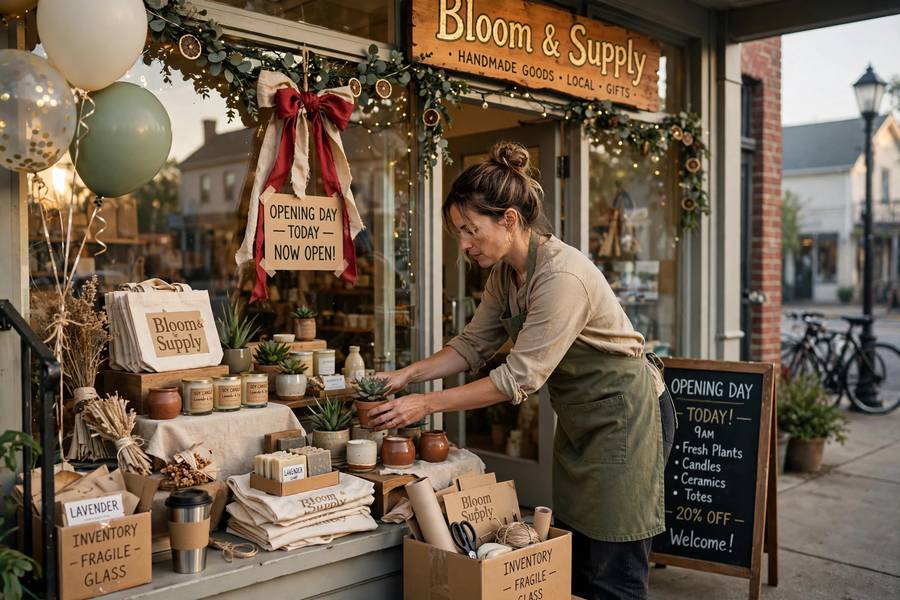 Small business opening day, the goal of how to start a business done right
