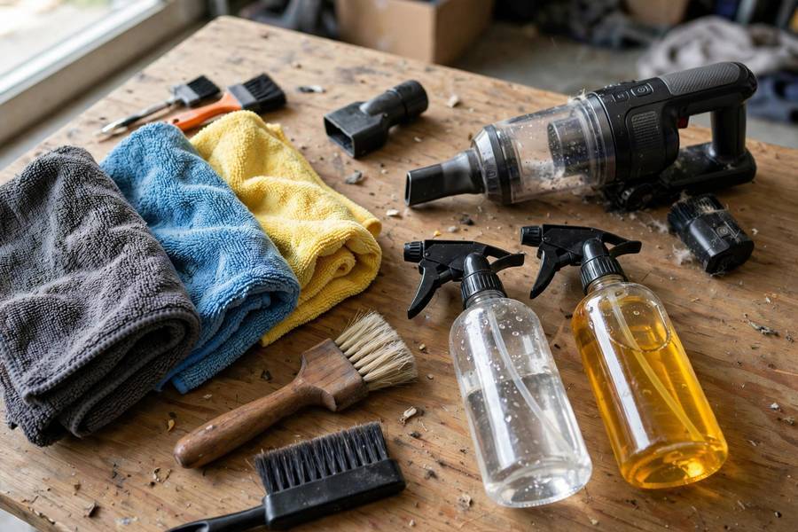 Professional detailing equipment kit for how to start a car detailing business