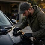How to Start a Ceramic Coating Business: The Premium Playbook Professional applying ceramic coating to a car hood