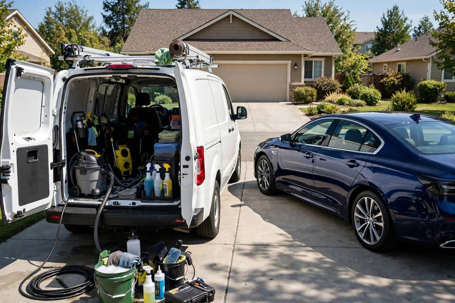 Mobile detailing business van setup for how to start a mobile detailing business