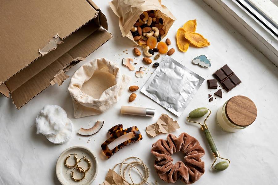 Unboxed subscription products demonstrating curation for how to start a subscription box business