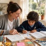 How to Start Homeschooling: A Calm, Step-by-Step Plan for New Families Parent and child learning together at home when learning how to start homeschooling