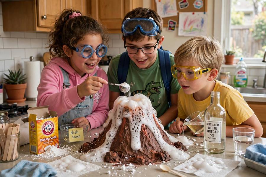 Hands-on science lesson at home for families learning how to start homeschooling