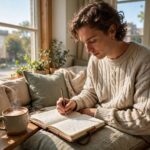How to Start Journaling Daily: A Beginner's Guide That Actually Sticks Person journaling at a sunny window seat with coffee