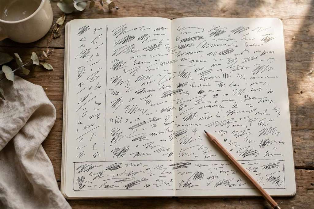 Notebook page showing the Cornell method layout with cue column and summary section
