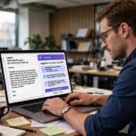 How to Use AI for Emails at Work Professional using an AI assistant to draft a work email