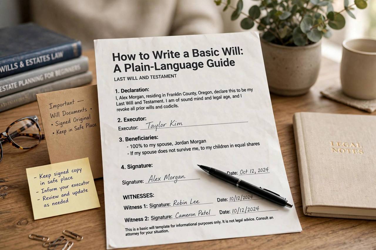 Signed legal documents with a pen resting on top in an office