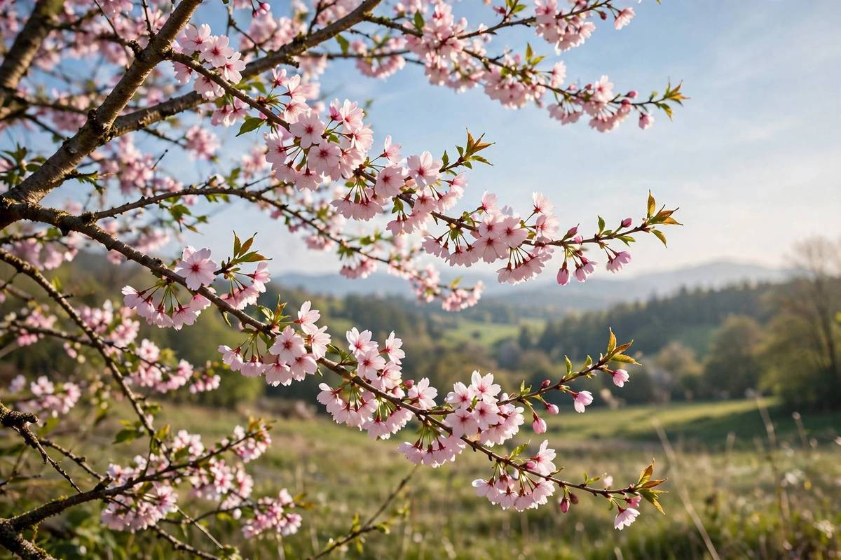 Cherry blossoms in spring, a classic haiku subject