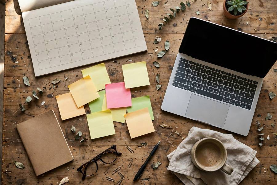 Marketing planning workspace for how to write a marketing plan preparation