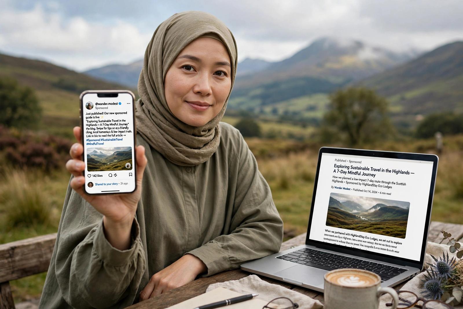 Promoting a published sponsored blog post on social media