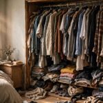 How to Declutter Your Closet: A Calm, Step-by-Step Guide Overstuffed closet before decluttering — how to declutter your closet